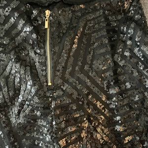 Black sequin romper
